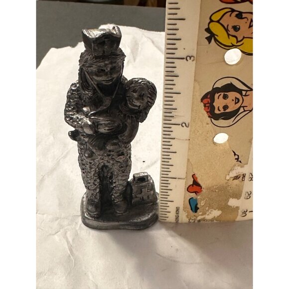 Michael Ricker Pewter Nurse Sculpture Holding Child Christmas - Picture 3 of 6